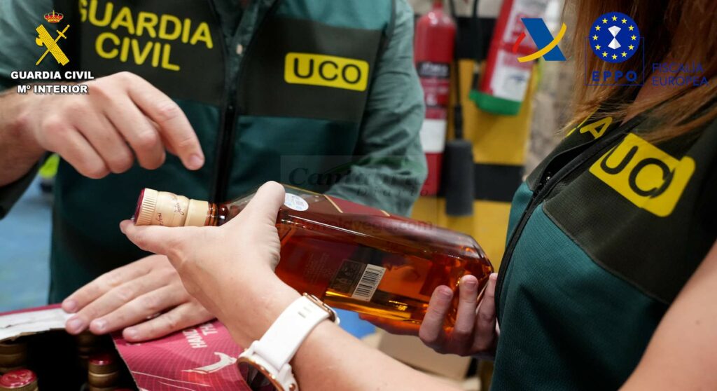 Desarticulada una organización criminal responsable del fraude de cerca de 69 millones en bebidas alcohólicas entre los años 2018 y 2024