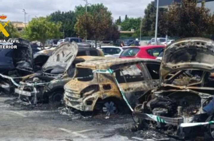 Cuatro detenidos por quemar coches en Son Servera